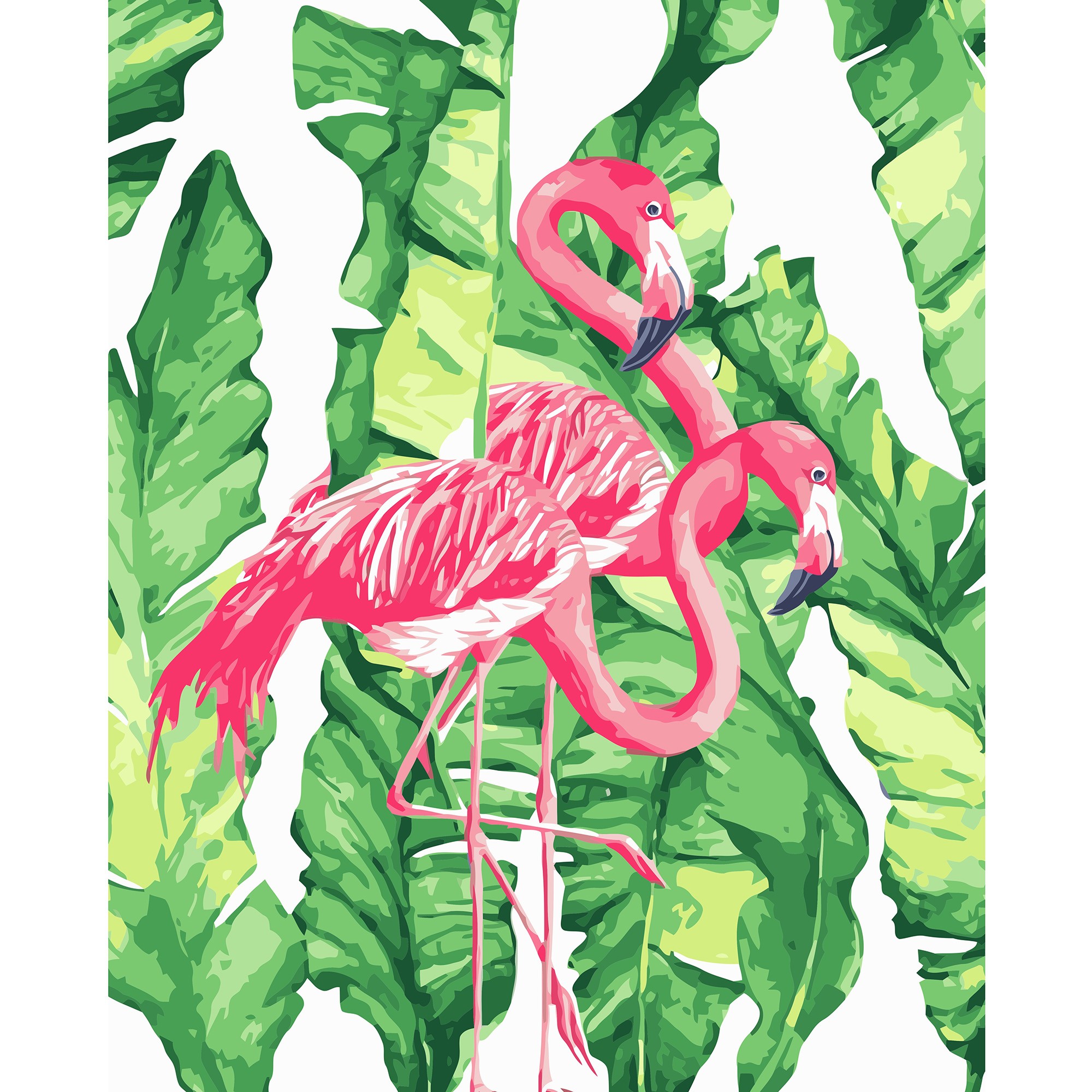 Картина за номерами Пара рожевих фламінго (40х50 см), бренду Strateg - KUBIX