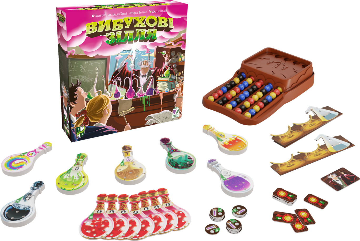 Настільна гра Вибухові зілля (Potion Explosion), бренду Games 7Days, для 2-4 гравців, час гри < 30хв. - 2 - KUBIX 