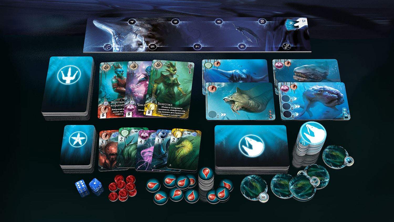 Настольная игра Бездна. Кракен и Левиафан (Abyss: Kraken & Leviathan), бренду IGAMES, для 2-4 гравців, час гри < 30мин. - 6 - KUBIX 