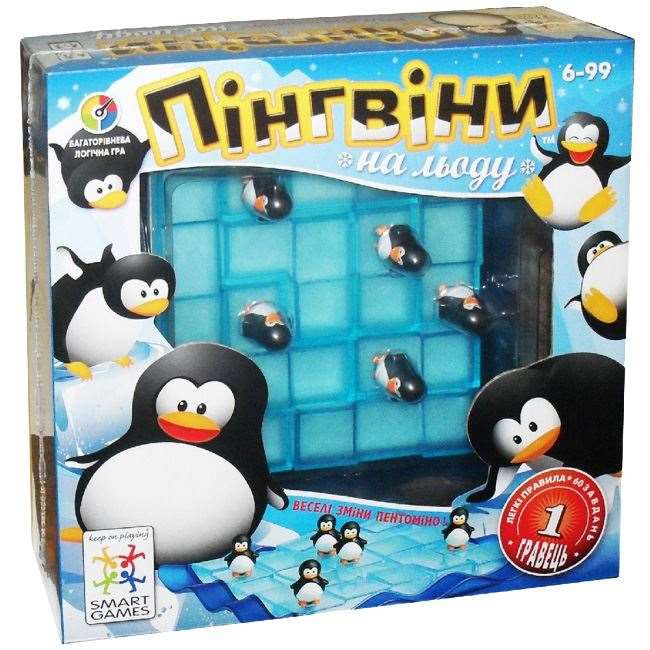 Настольная игра Пингвины на льду (Penguins on Ice), бренду Smart Games, для 1-1 гравців, час гри < 30мин. - KUBIX