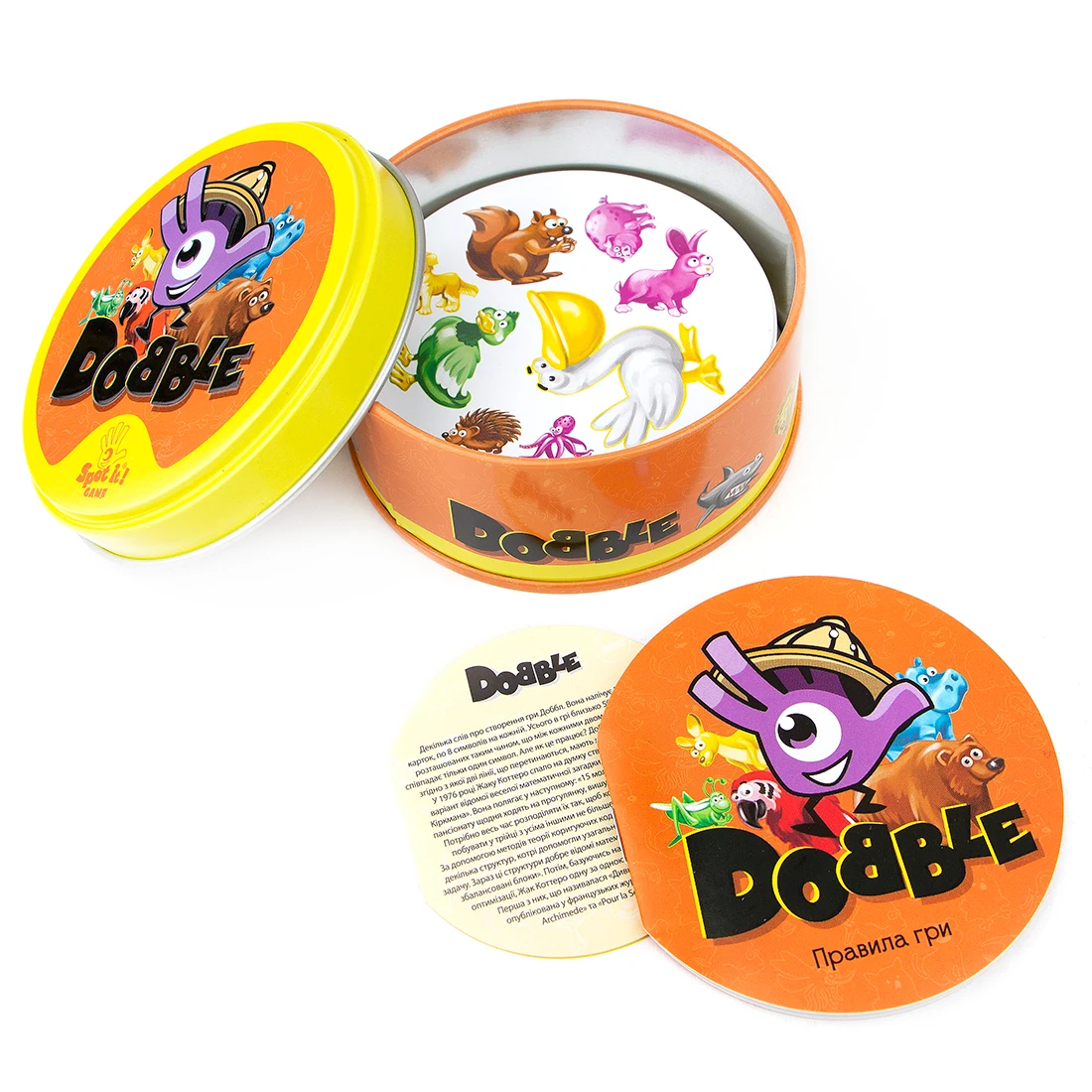 Настольная игра Доббл Животный мир (Dobble Animals), бренду Asmodee, для 2-8 гравців, час гри < 30мин. - 5 - KUBIX 