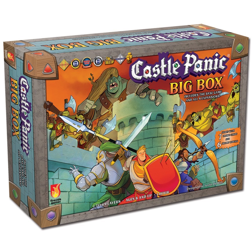 Настольная игра Castle Panic Big Box 2e (Паника в замке большая коробка) (EN), для 1-6 гравців, час гри > 60мин. - KUBIX