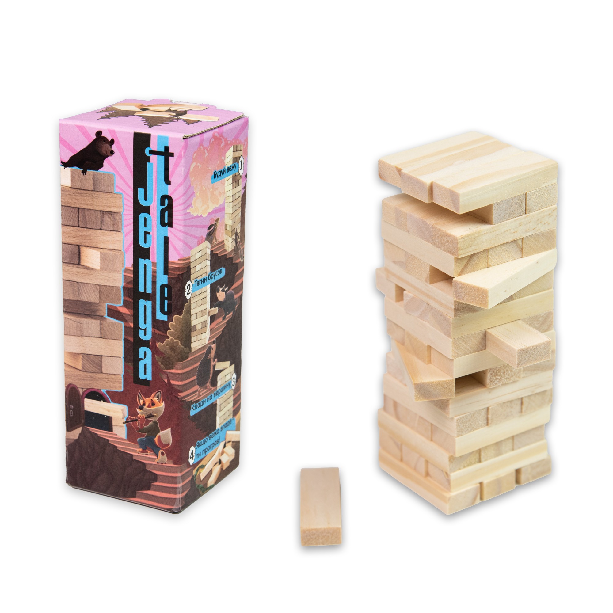 Настольная игра Jenga Tale мини (Дженга Тейл), бренду Strateg, для 2-4 гравців, час гри < 30мин. - 2 - KUBIX 