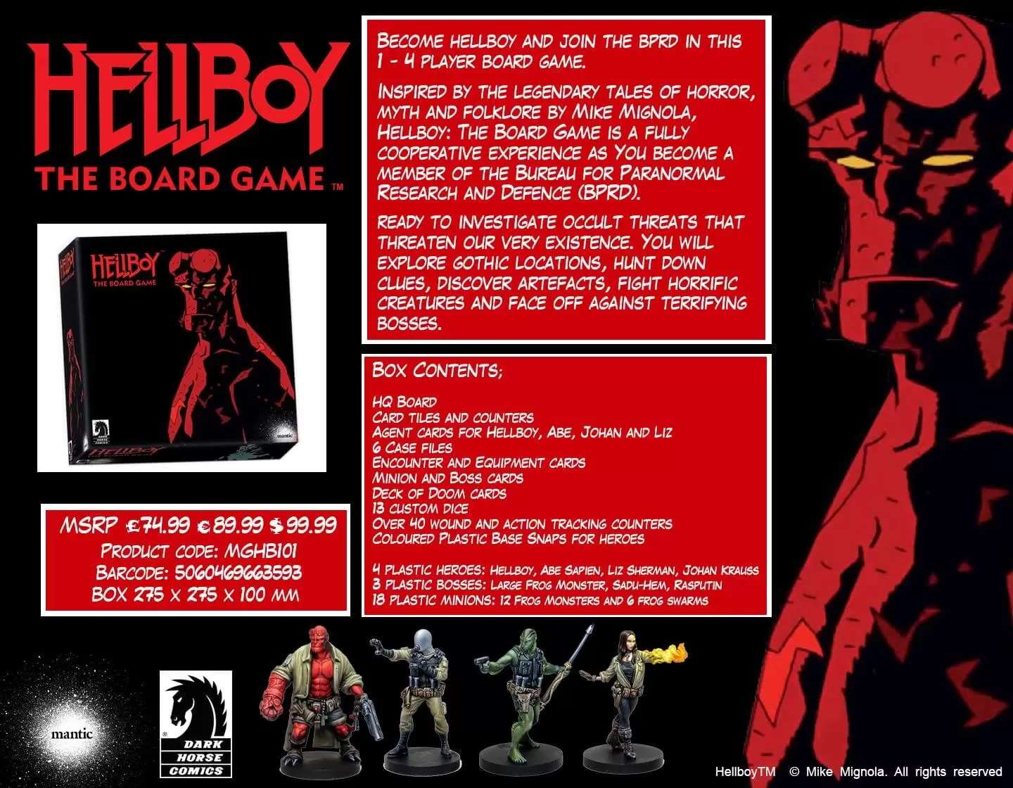 Настільна гра Hellboy. The Board Game (Хеллбой) (EN), для 1-4 гравців, час гри < 60хв. - 2 - KUBIX 