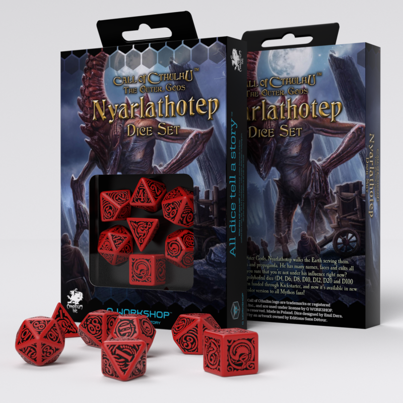 Набор кубиков COC The Outer Gods Nyarlathotep Dice Set (7), бренду Q-Workshop - KUBIX