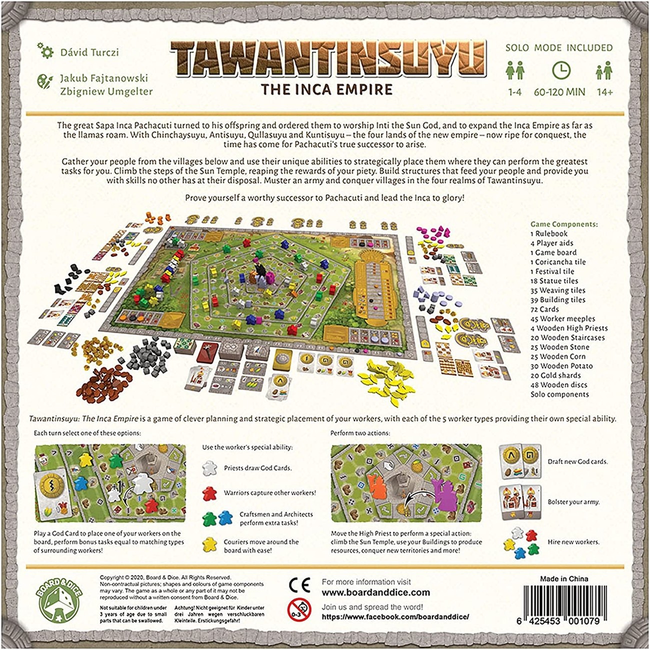 Настільна гра Tawantinsuyu: The Inca Empire (Тауантінсую: Імперія Інків) (EN), бренду Board and Dice, для 1-4 гравців, час гри > 60хв. - 2 - KUBIX 