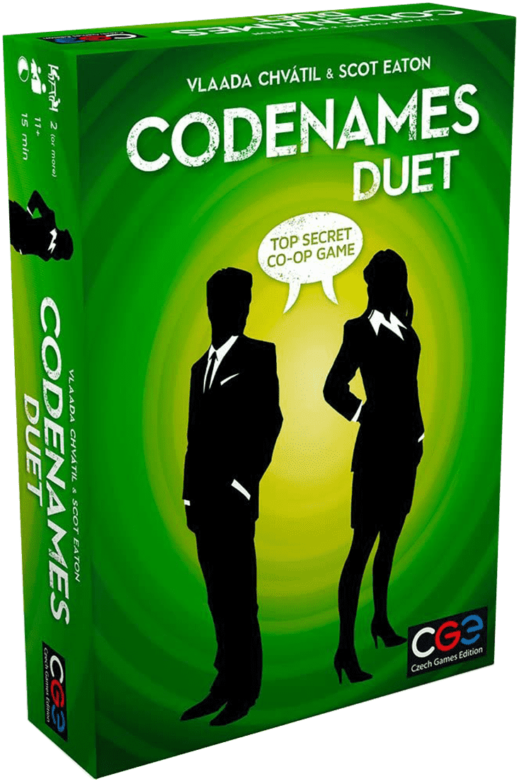 Настольная игра Codenames: Duet (Кодовые Имена: Дуэт) (EN), бренду Czech Games Edition, для 2-2 гравців, час гри < 30мин. - KUBIX