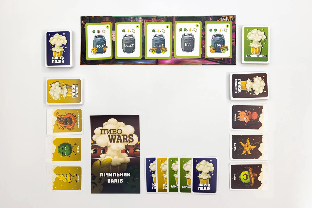 Настільна гра Пиво Wars, бренду Fun Games Shop, для 2-5 гравців, час гри < 30хв. - 8 - KUBIX 