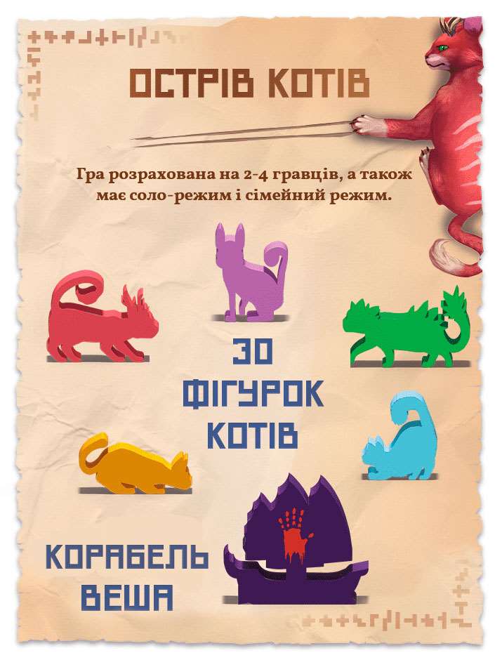 Настольная игра Остров кошек (The Isle of Cats), бренду Geekach Games, для 1-4 гравців, час гри < 60мин. - 4 - KUBIX 