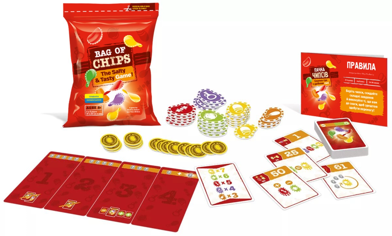 Настольная игра Пачка чипсов (Bag of Chips), бренду Geekach Games, для 2-5 гравців, час гри < 30мин. - 2 - KUBIX 