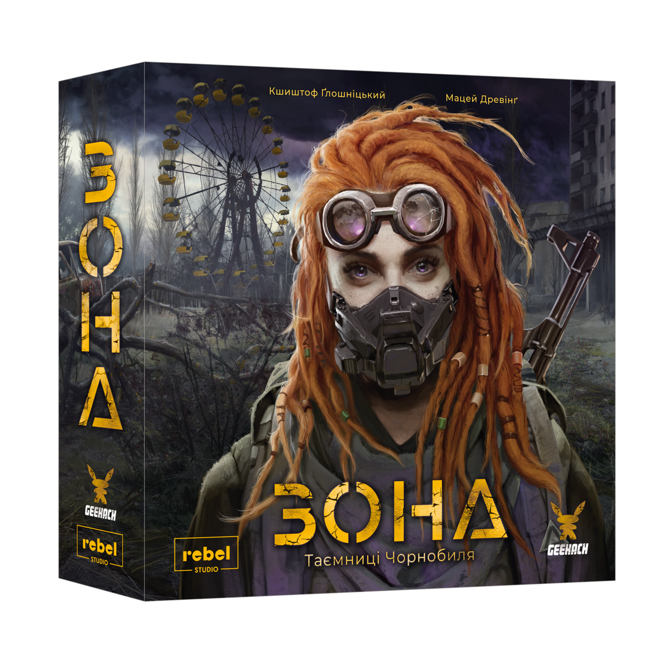 Настільна гра Зона. Таємниці Чорнобиля (Zona: The Secret of Chernobyl), бренду Geekach Games, для 1-4 гравців, час гри > 60хв. - KUBIX