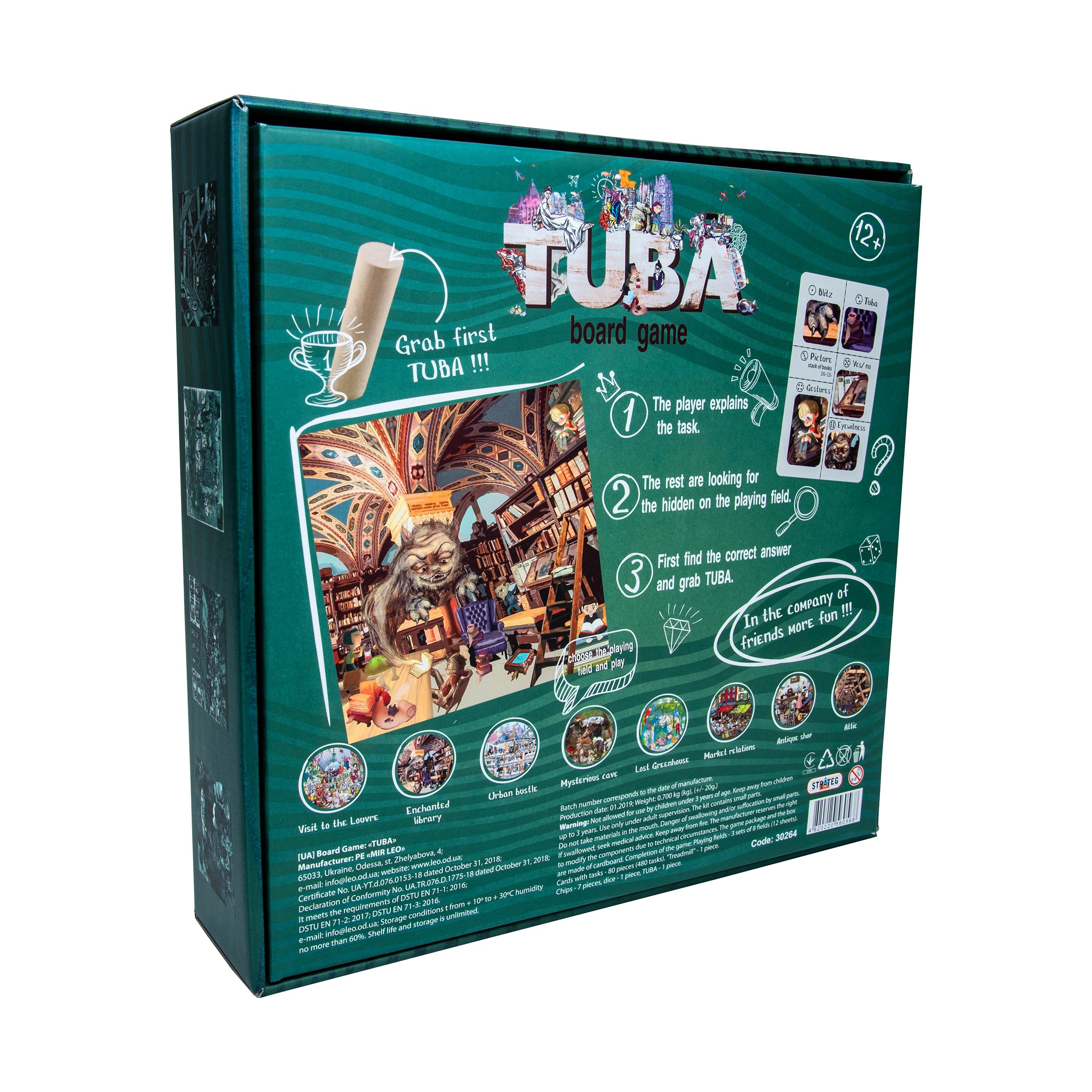 Настільна гра ТУБА (TUBA) (EN), бренду Strateg, для 4-7 гравців, час гри > 60хв. - 2 - KUBIX 