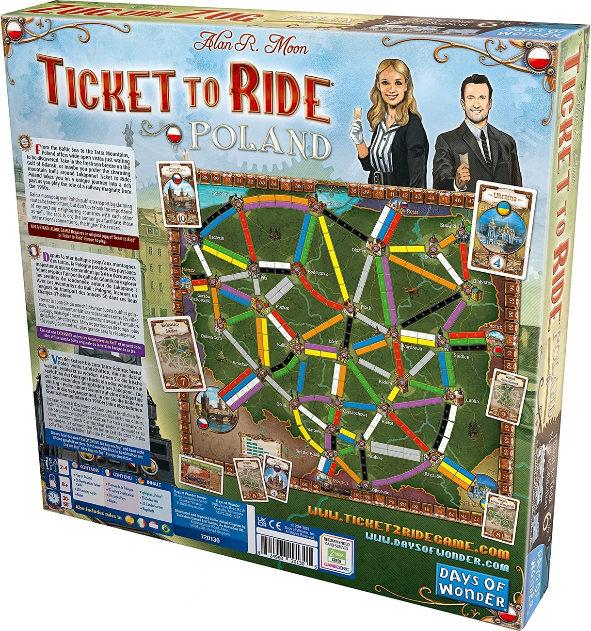 Настільна гра Ticket to Ride. Poland (Квиток на потяг: Польша) (EN), бренду Days of Wonder, для 2-4 гравців, час гри < 30хв. - 2 - KUBIX 