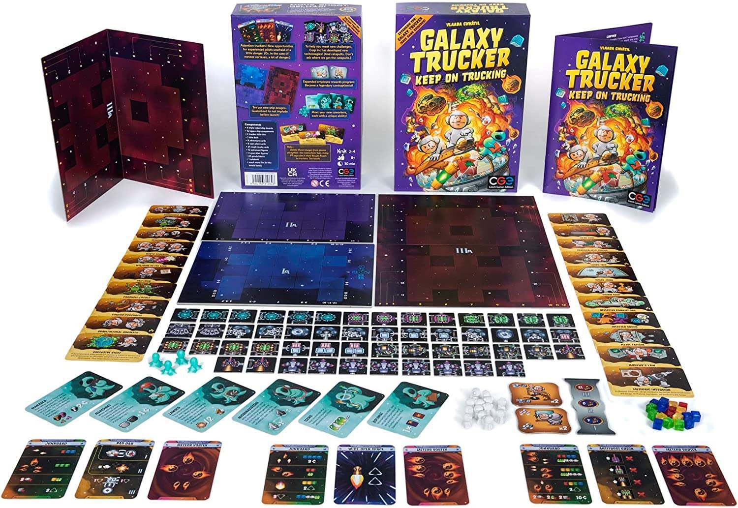 Настольная игра Galaxy Trucker: Keep on Trucking (Галактический Дальнобойщик: Дальнейшие перевозки) (EN), бренду Czech Games Edition, для 2-4 гравців, час гри < 30мин. - 2 - KUBIX 