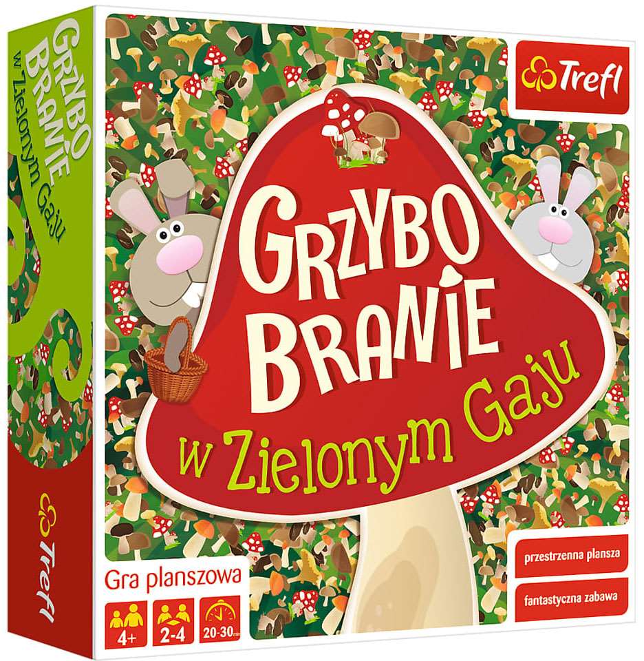 Настільна гра Гриби (Mushrooms) (Grzybobranie), бренду Trefl, для 2-4 гравців, час гри < 30хв. - KUBIX
