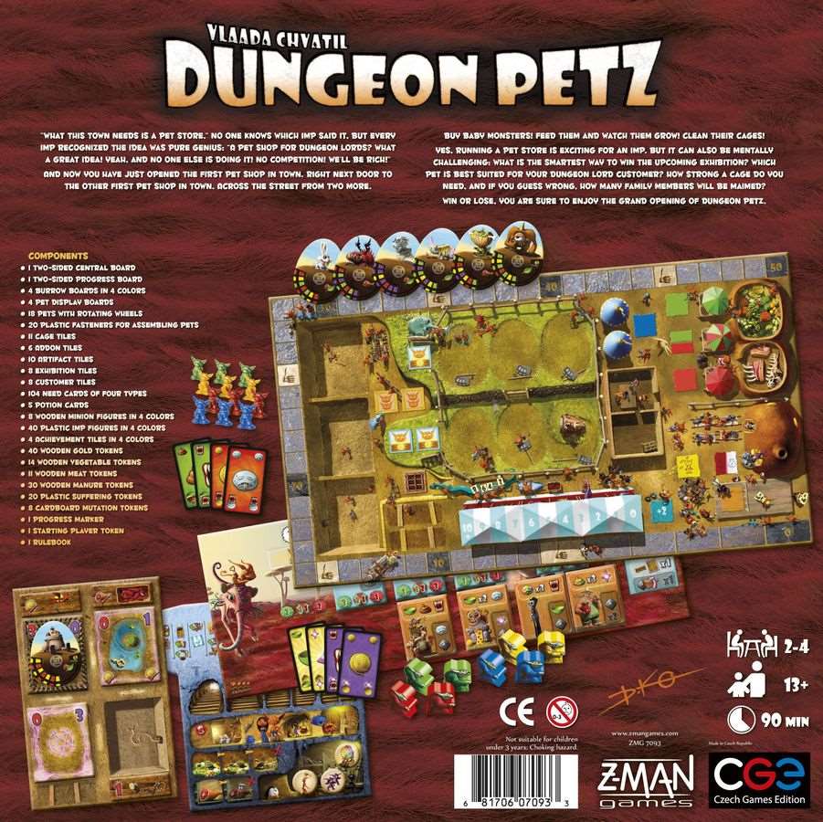 Настольная игра Dungeon Petz (Любимые подземелья) (EN), бренду Czech Games Edition, для 2-4 гравців, час гри < 60мин. - 2 - KUBIX 