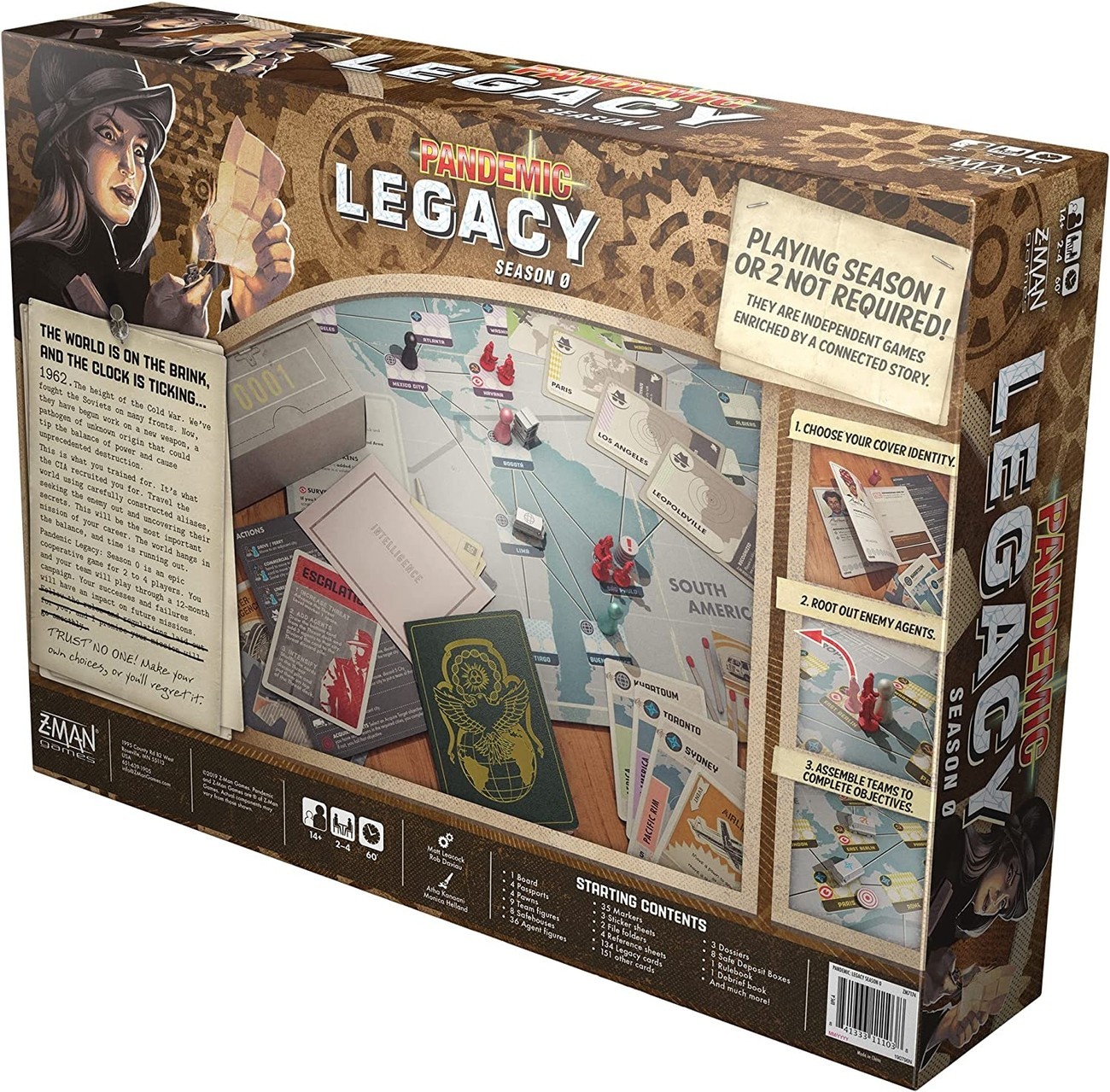 Настольная игра Pandemic: Legacy. Season Zero (Пандемия Легоси Сезон 0) (EN), для 2-4 гравців, час гри < 60мин. - 2 - KUBIX 