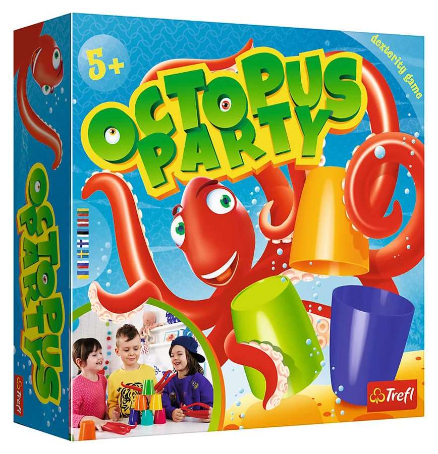 Настольная игра Вечеринка Осьминога (Octopus Party), бренду Trefl, для 1-3 гравців, час гри < 30мин. - KUBIX