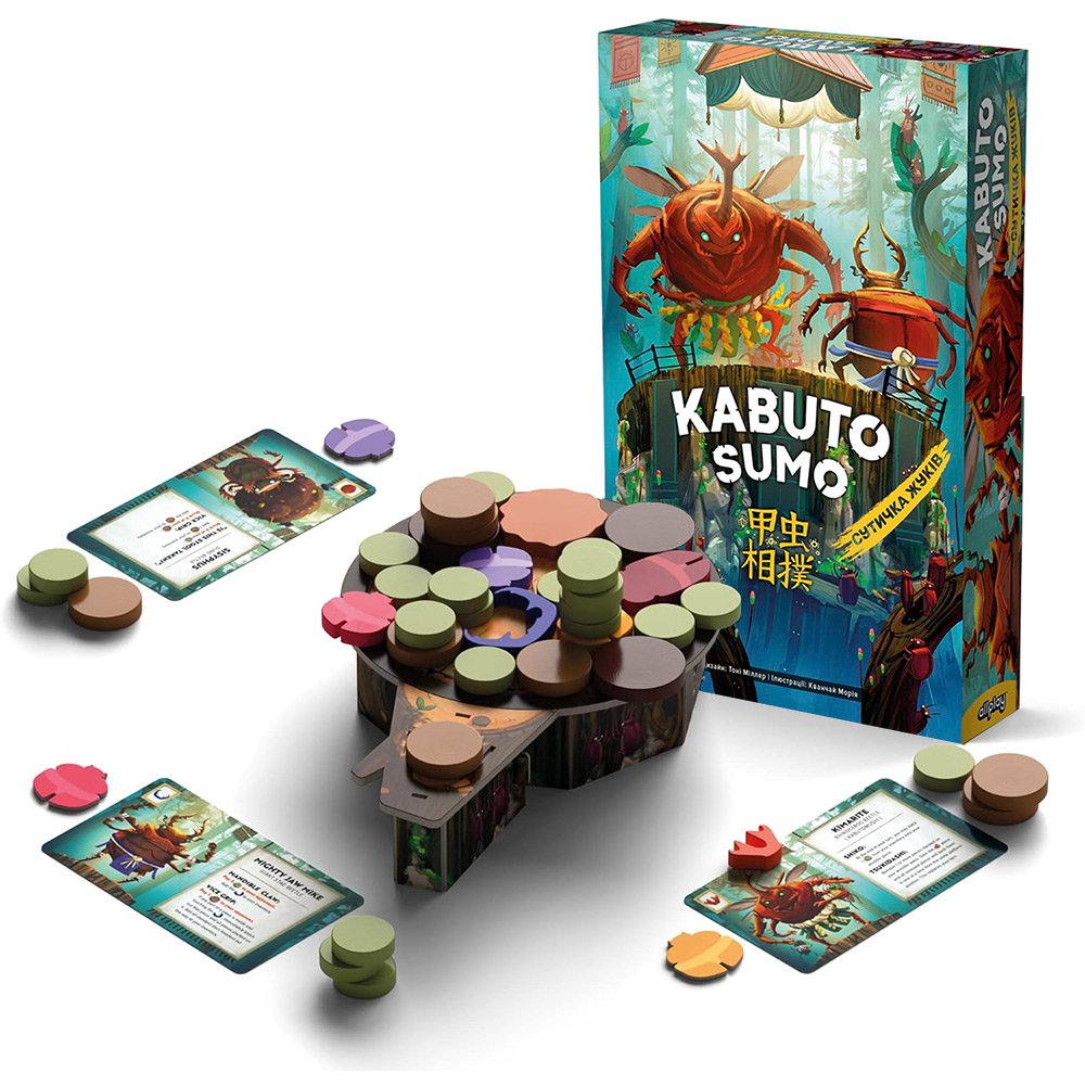 Настольная игра Кабуто Сумо. Стычка жуков (Kabuto Sumo), бренду Бельвиль, для 2-4 гравців, час гри < 30мин. - 5 - KUBIX 