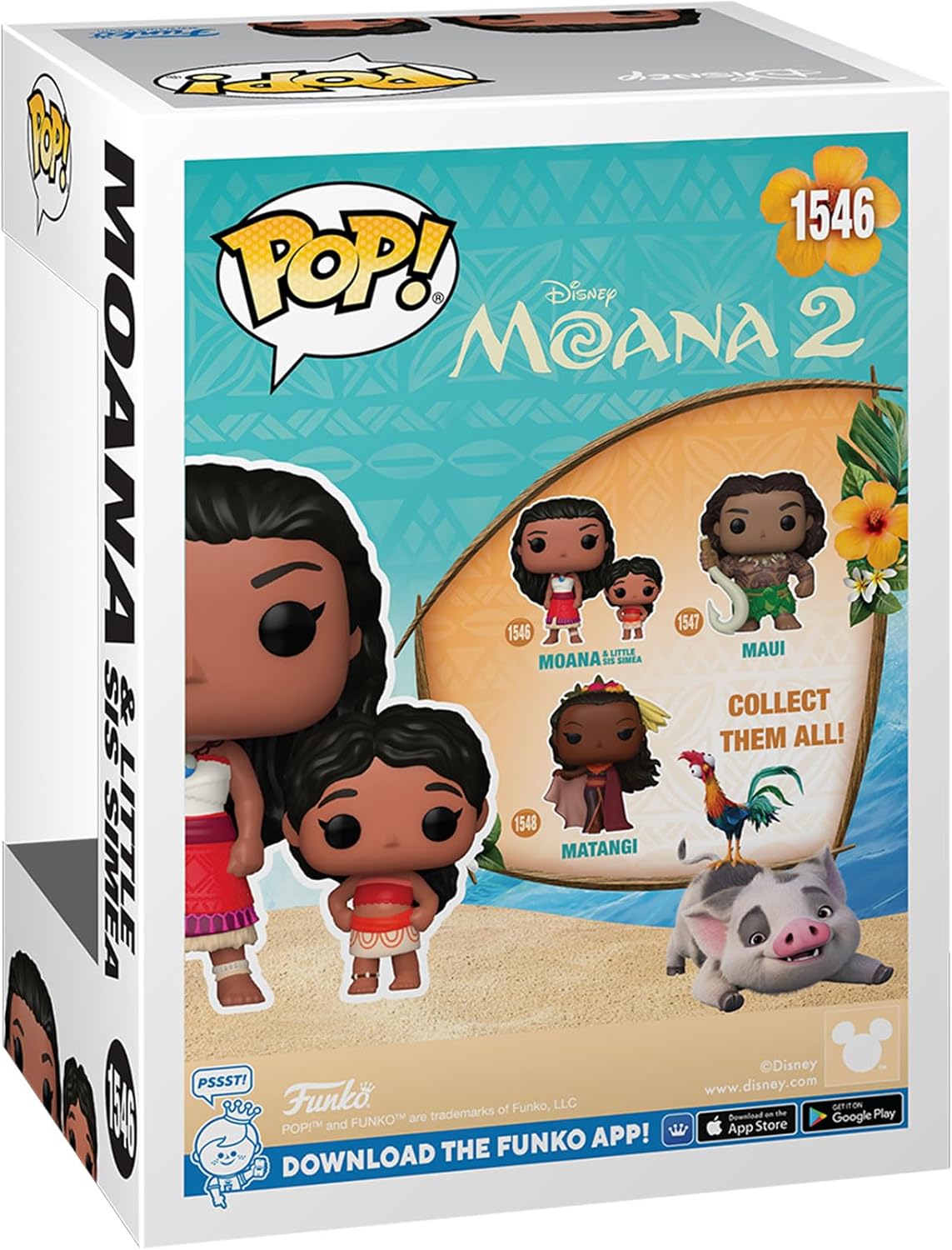 Ігрова фігурка FUNKO POP! Ваяна та Сімеа (Moana & Little Sis Simea) Disney #1546, бренду Funko - 3 - KUBIX 