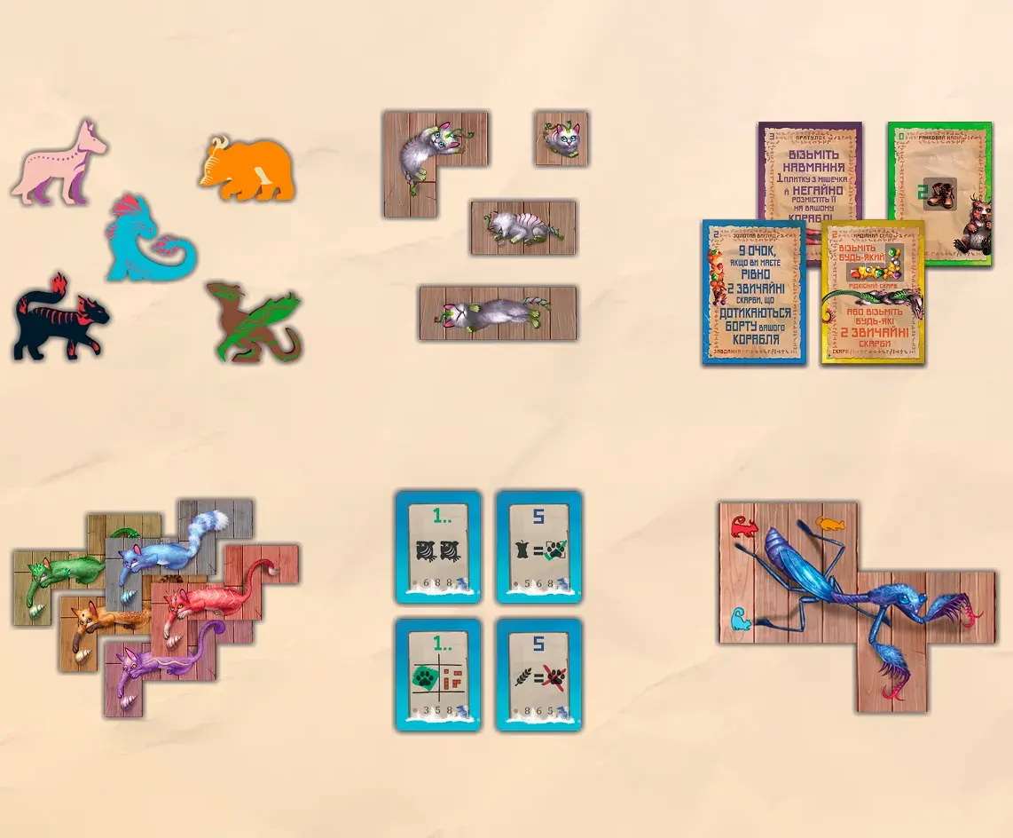 Настольная игра Остров кошек: Еще больше гостей (The Isle of Cats: Kickstarter Pack 2), бренду Geekach Games, для 1-6 гравців, час гри < 30мин. - 3 - KUBIX 