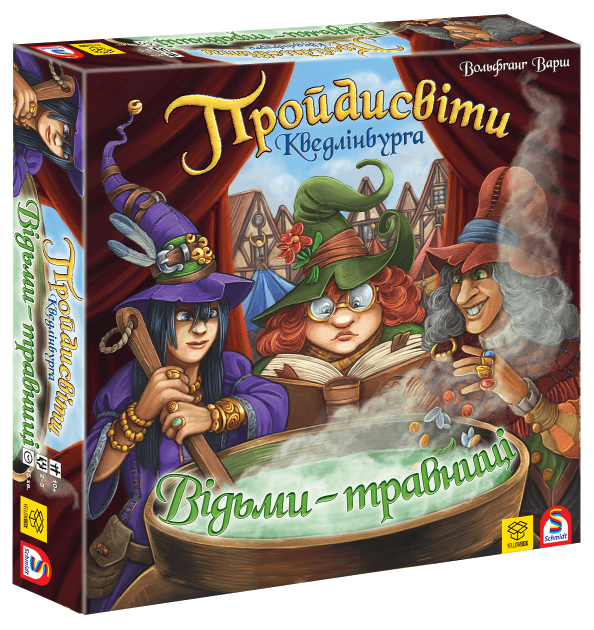 Настільна гра Пройдисвіти Кведлінбурга: Відьми-травниці (The Quacks of Quedlinburg: The Herb Witches), бренду YellowBox, для 2-5 гравців, час гри < 60хв. - KUBIX