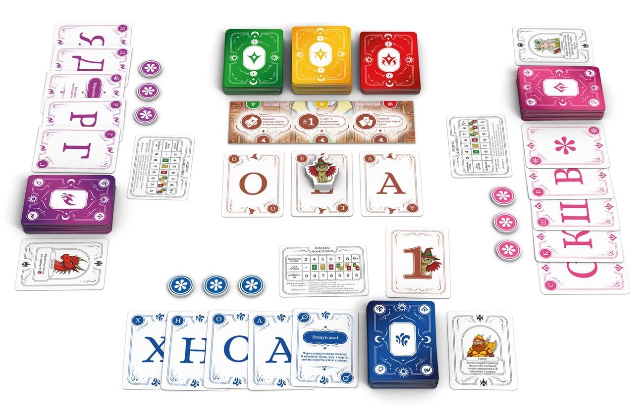 Настольная игра Магия слов (Words of Magic), бренду Geekach Games, для 2-4 гравців, час гри < 30мин. - 6 - KUBIX 