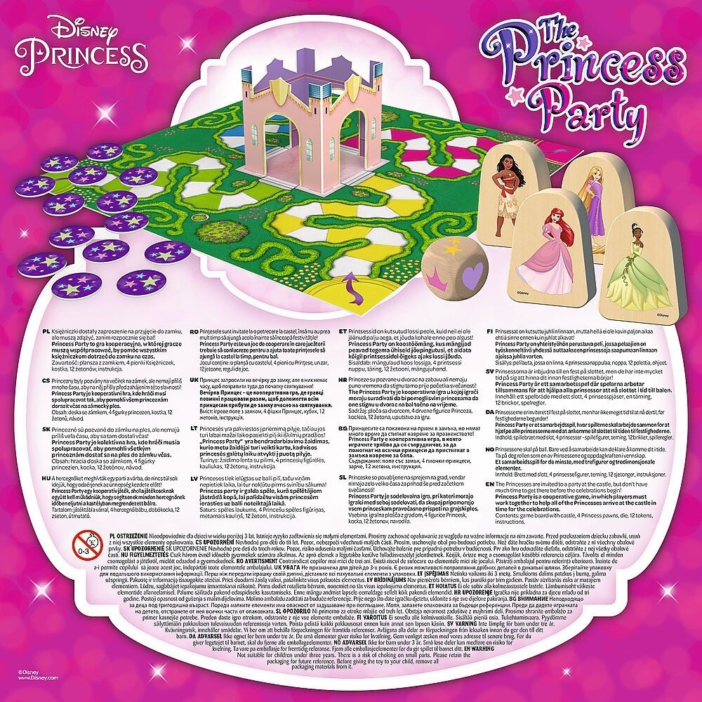 Настольная игра Вечеринка для принцесс: Дисней принцессы (The Princess Party Disney), бренду Trefl, для 2-4 гравців, час гри < 30мин. - 2 - KUBIX 