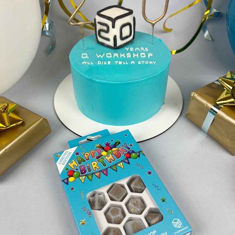 Набор кубиков 20 years: Happy Birthday Dice Set, бренду Q-Workshop - 8 - KUBIX 