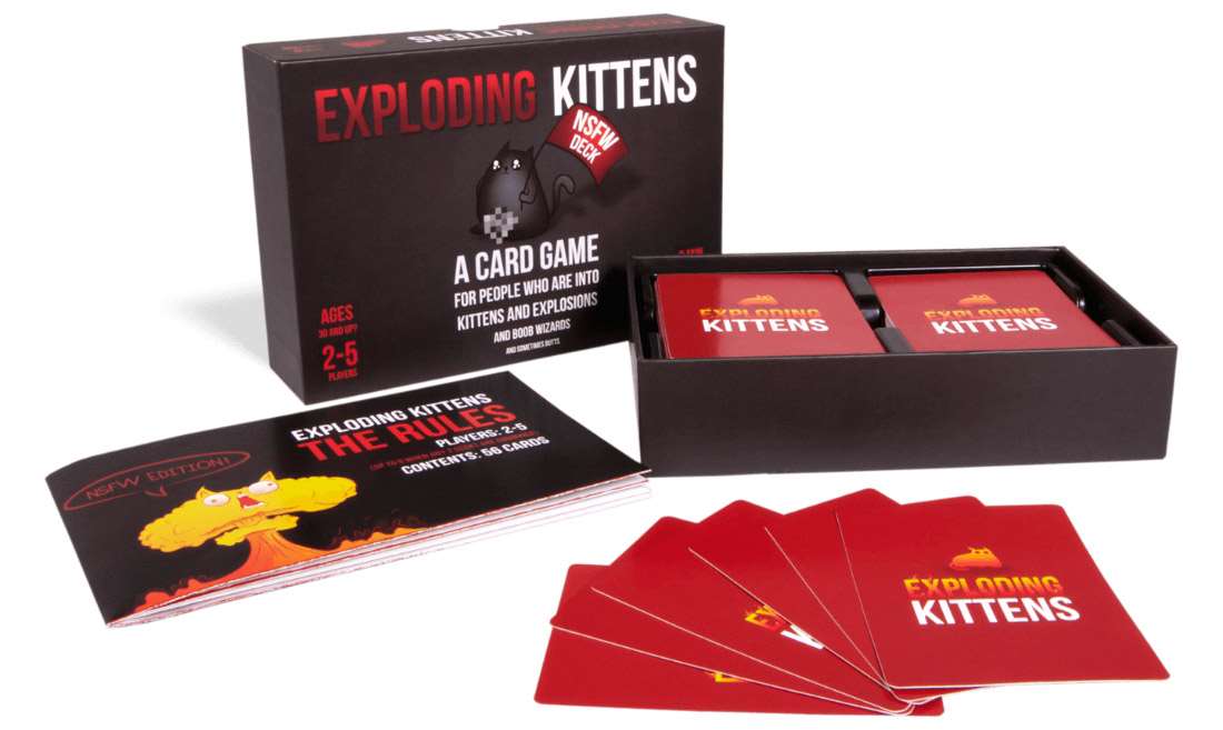 Настольная игра Взрывные Котята. Развратная версия (Exploding Kittens. NSFW PACK) (EN), бренду Exploding Kittens, для 2-5 гравців, час гри < 30мин. - 2 - KUBIX 