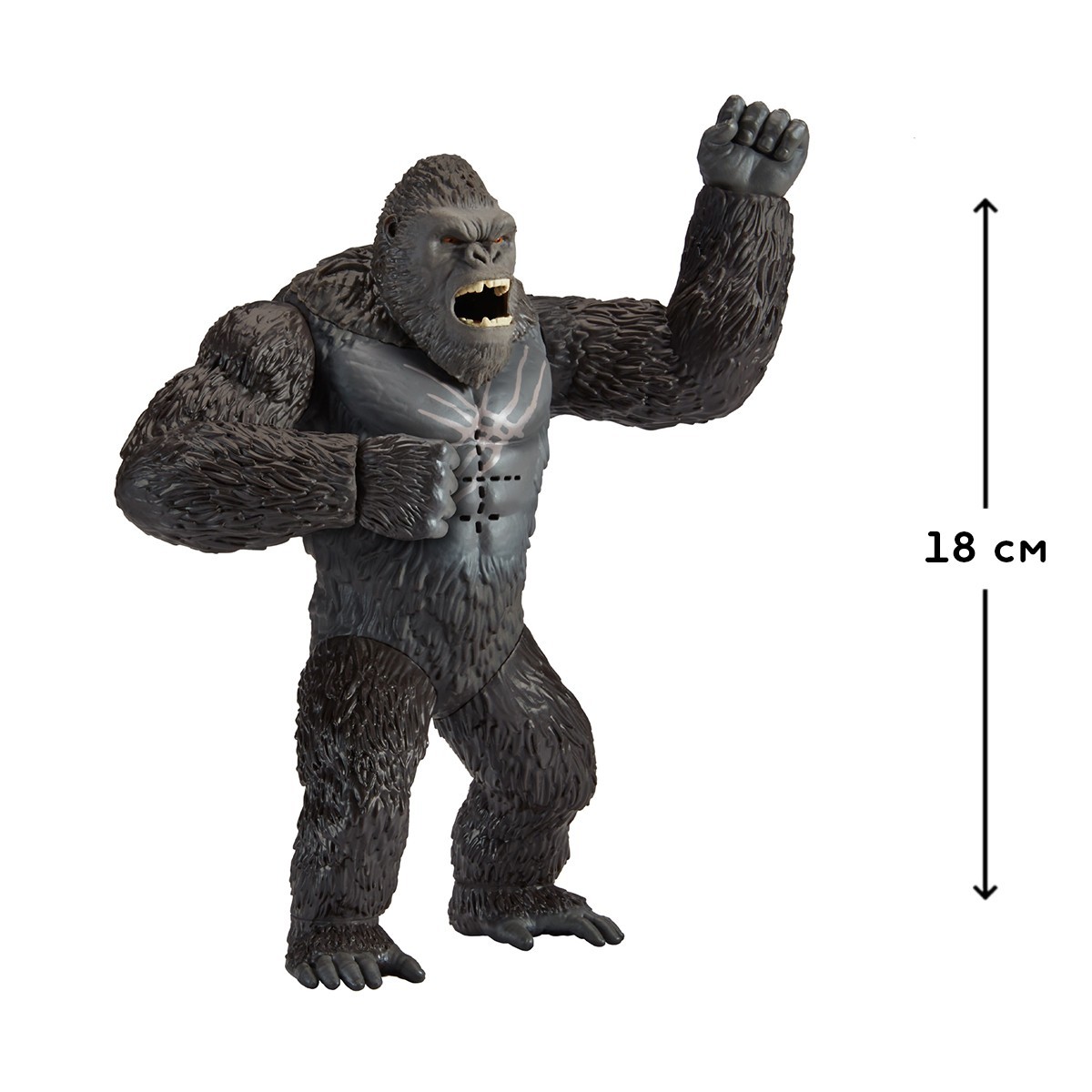 Фигурка GODZILLA X KONG – КОНГ ГОТОВ К БОЮ (18 cm, звук), бренду Godzilla vs. Kong - 2 - KUBIX 