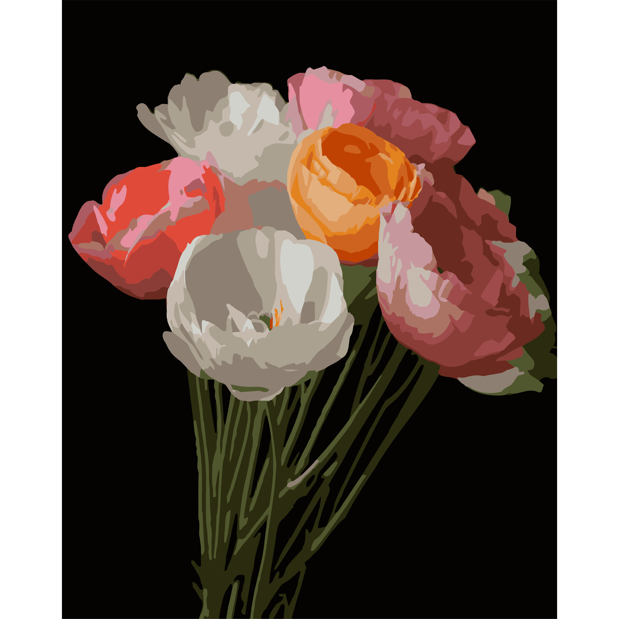 Картина за номерами Весняний букет (40х50 см), бренду Strateg - KUBIX