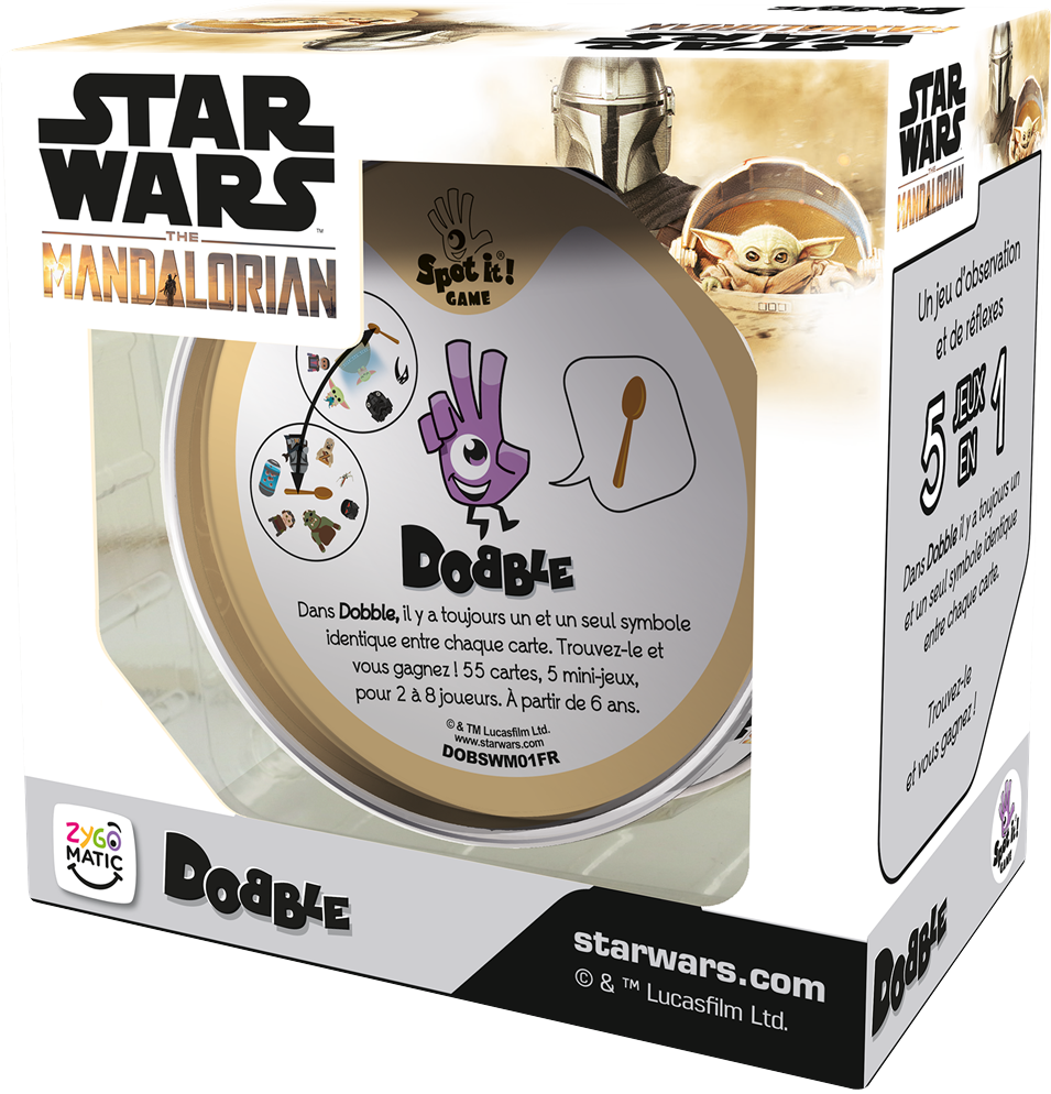 Настольная игра Доббл Мандалорец (Dobble Star Wars The Mandalorian) (FR), бренду Asmodee, для 2-8 гравців, час гри < 30мин. - 2 - KUBIX 