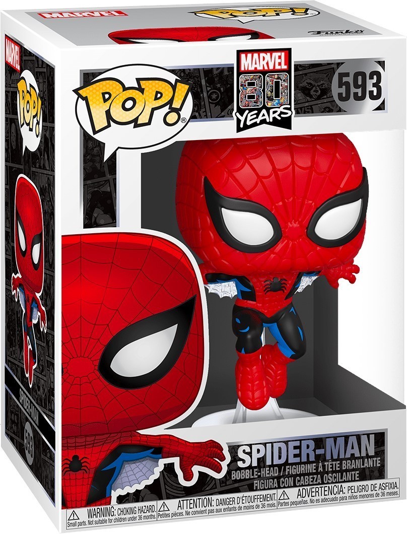 Игровая фигурка FUNKO POP! Человек-паук 80-ые (Spider-Man 80th) Marvel #593, бренду Funko - 3 - KUBIX 