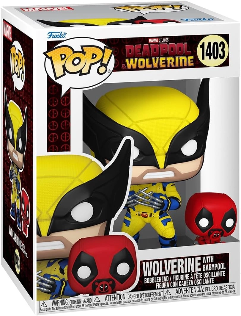 Ігрова фігурка FUNKO POP! Росомаха з Бебіпулом (Deadpool & Wolverine) Marvel #1403, бренду Funko - KUBIX