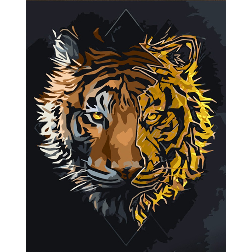 Картина по номерам Тигр (30х40 см), бренду Strateg - KUBIX