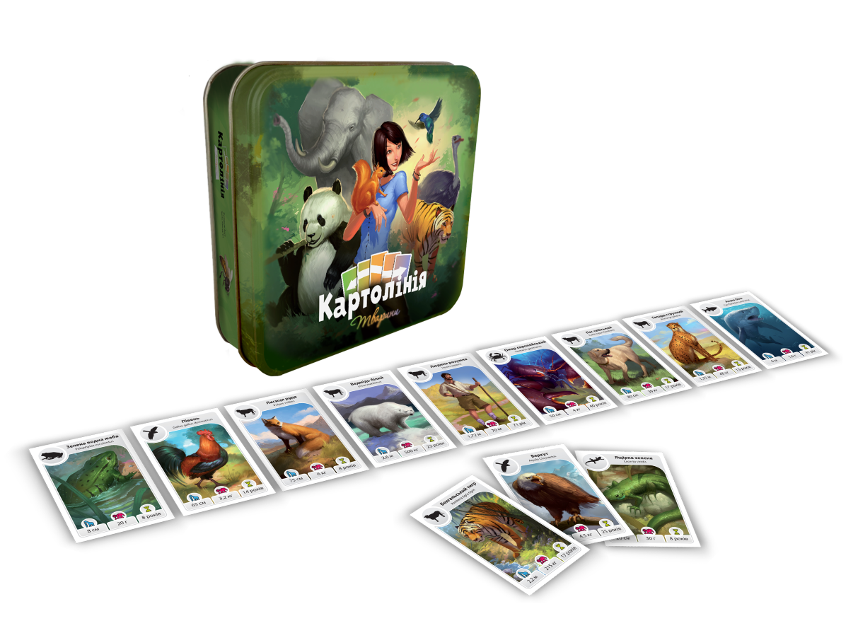 Настольная игра Картолиния: Животные (Cardline: Animals), бренду Rozum, для 2-8 гравців, час гри < 30мин. - 2 - KUBIX 