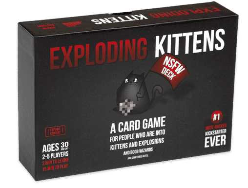Настільна гра Вибухові Кошенята. Розпусна версія (Exploding Kittens. NSFW PACK) (EN), бренду Exploding Kittens, для 2-5 гравців, час гри < 30хв. - KUBIX