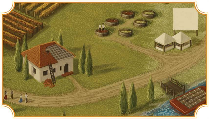 Настольная игра Виноделие. Тоскана (Viticulture Tuscany), бренду Kilogames, для 1-6 гравців, час гри < 60мин. - 9 - KUBIX 