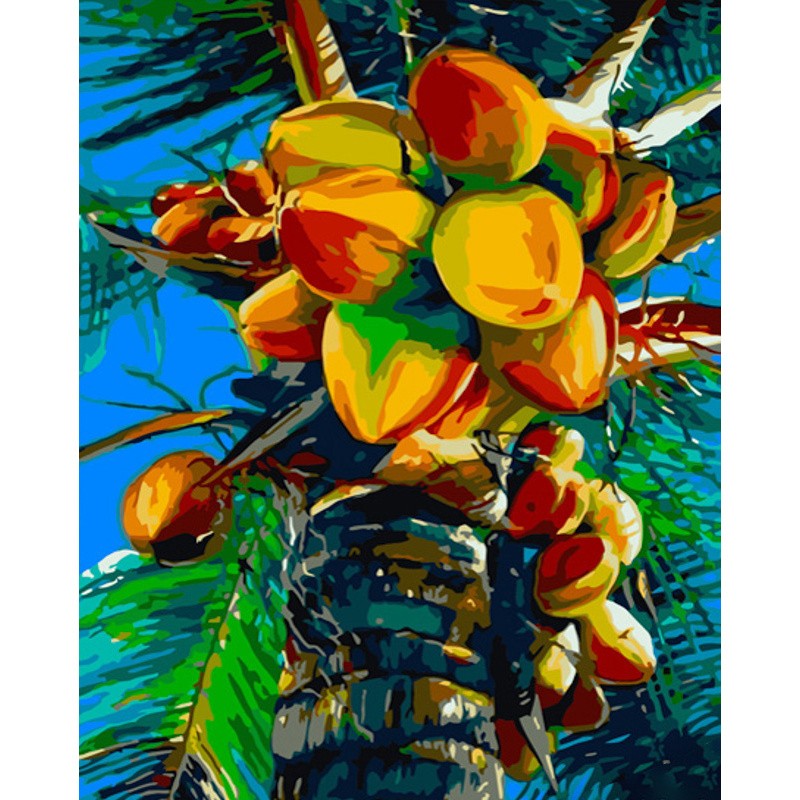 Картина по номерам Зеленый кокос (40х50 см), бренду Strateg - KUBIX