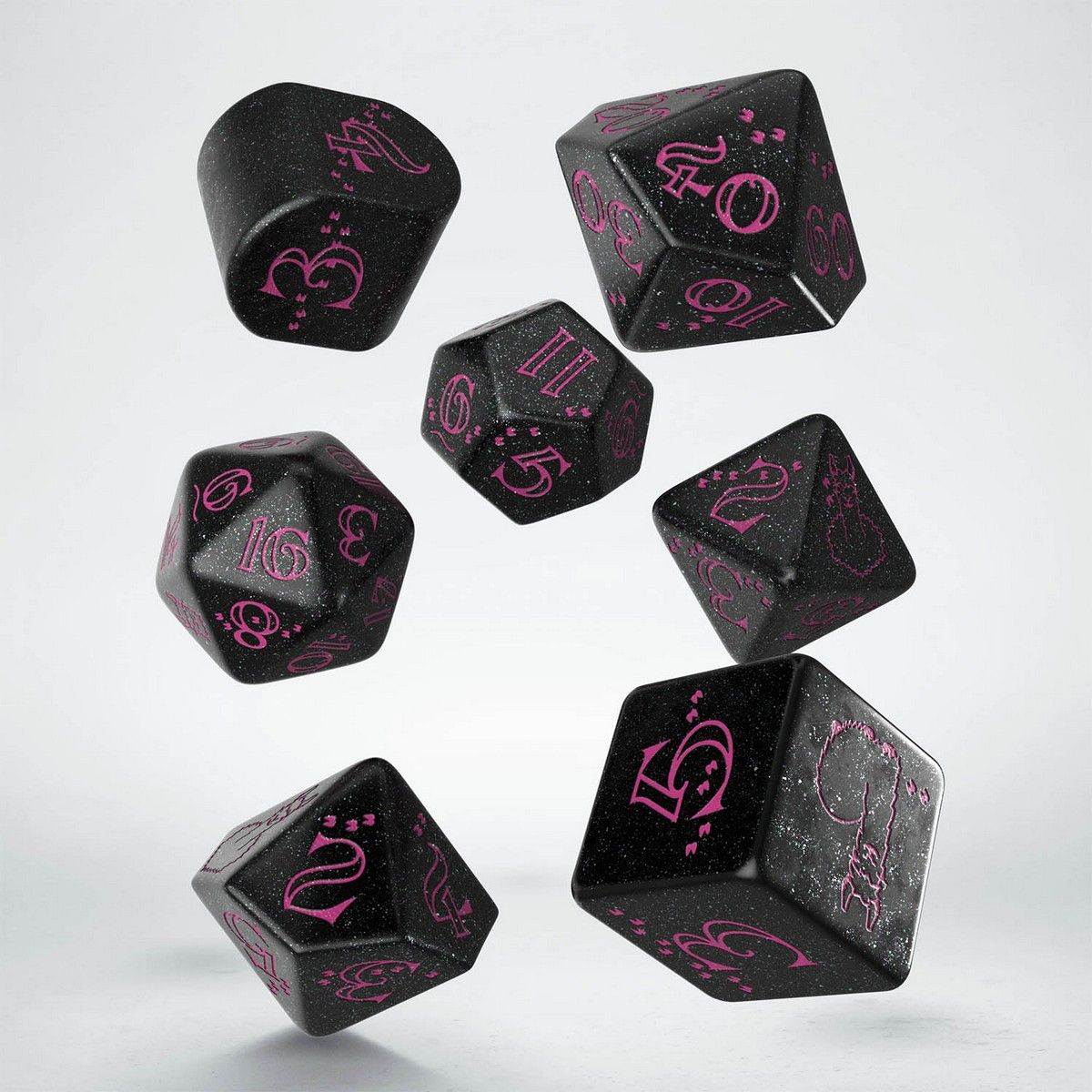 Набір кубиків Llama Spitty Modern Dice Set (7), бренду Q-Workshop - 2 - KUBIX 