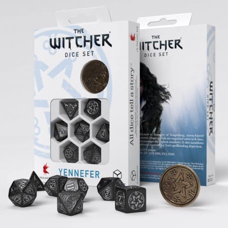 Набор кубиков The Witcher Yennefer - Obsidian Star Dice Set, бренду Q-Workshop - KUBIX