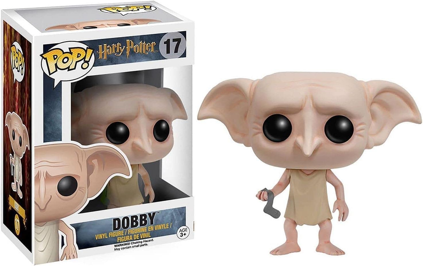 Ігрова фігурка FUNKO POP! Доббі за шкарпеткою (Dobby) Harry Potter #17, бренду Funko - 2 - KUBIX 