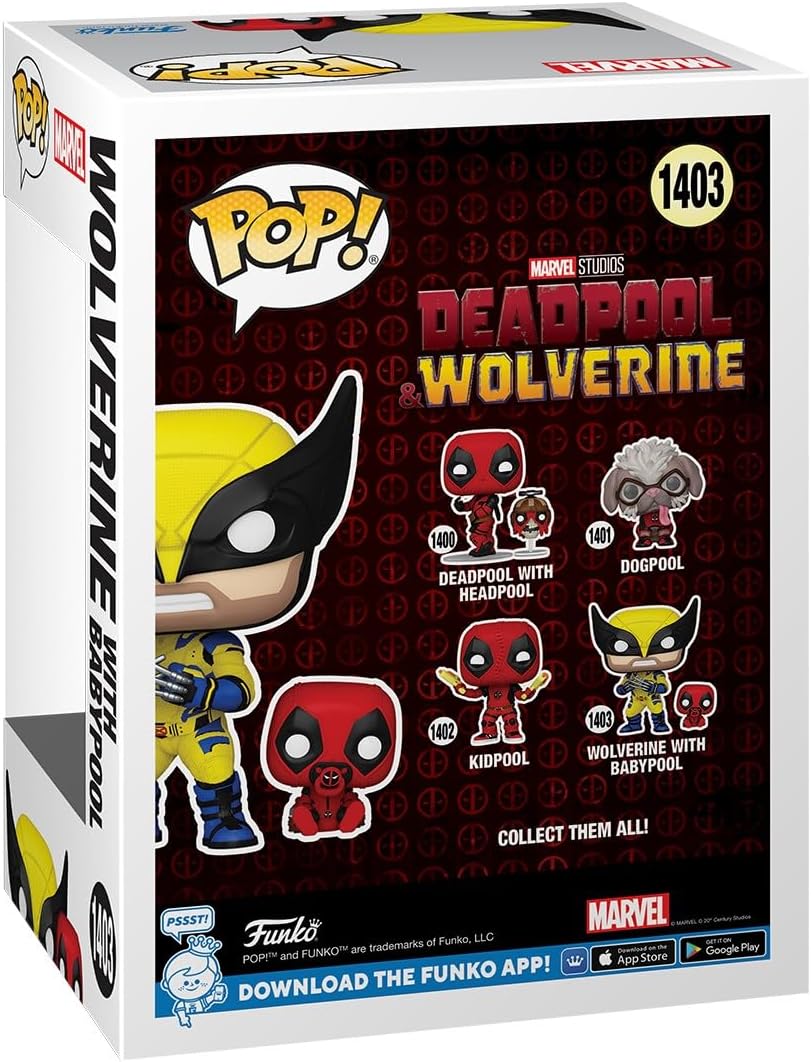 Ігрова фігурка FUNKO POP! Росомаха з Бебіпулом (Deadpool & Wolverine) Marvel #1403, бренду Funko - 3 - KUBIX 