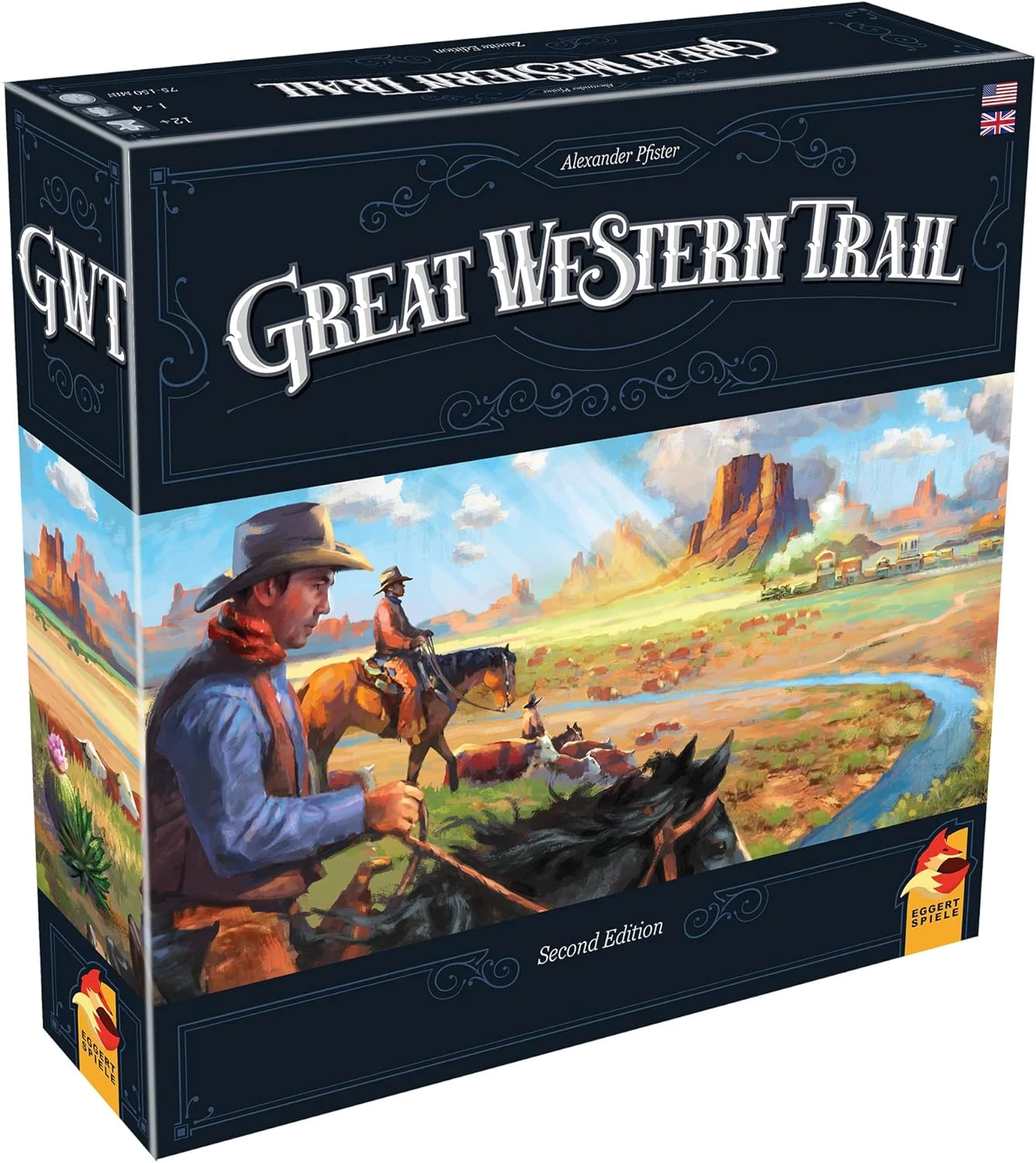 Настольная игра Большой Западный путь 2.0 (Great Western Trail 2.0), бренду Eggertspiele, для 1-4 гравців, час гри > 60мин. - KUBIX