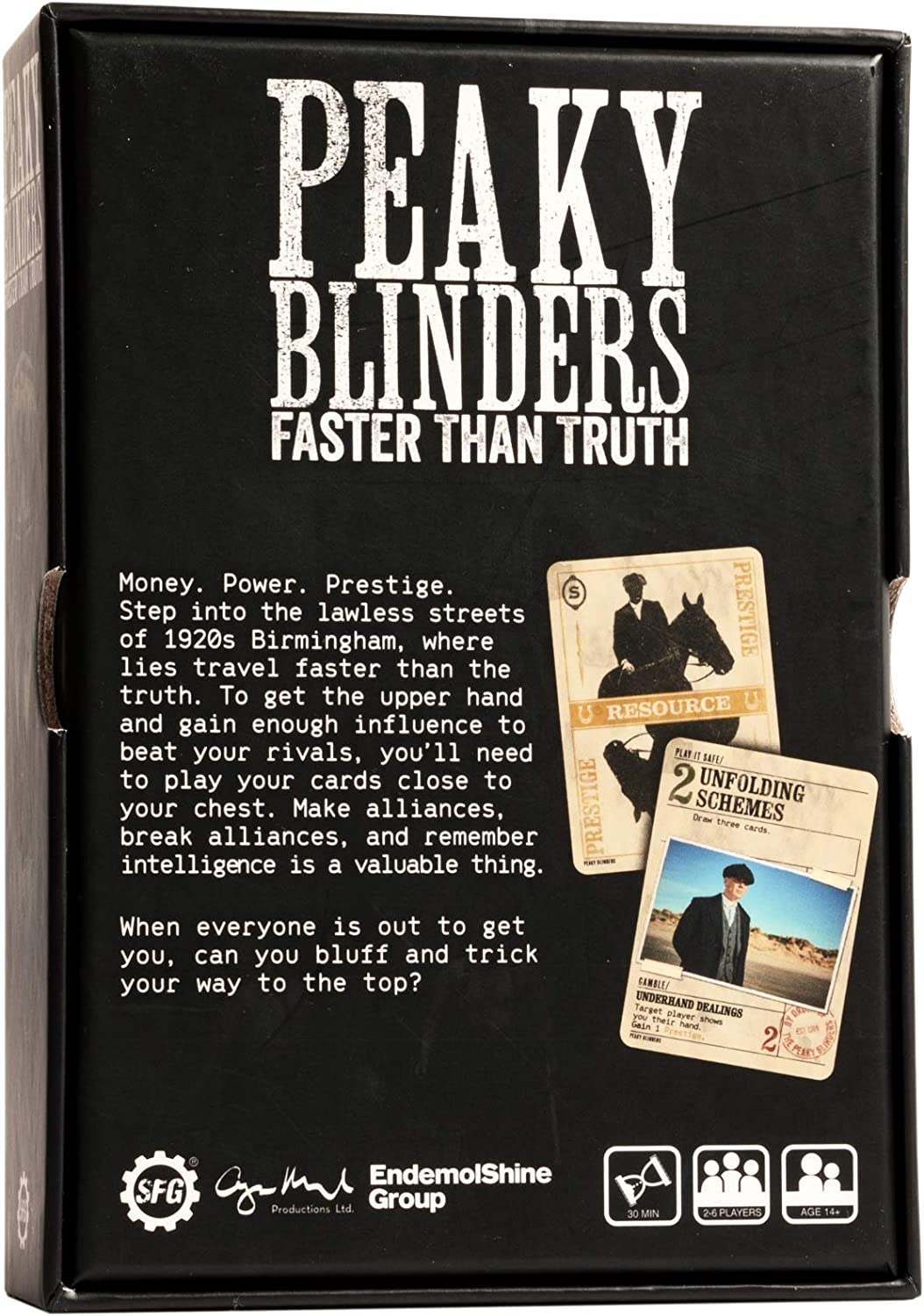 Настольная игра Peaky Blinders: Faster than Truth (Острые Картузы: Скорее, чем Правда) (EN), бренду Steamforged Games Ltd., для 3-6 гравців, час гри < 30мин. - 15 - KUBIX 