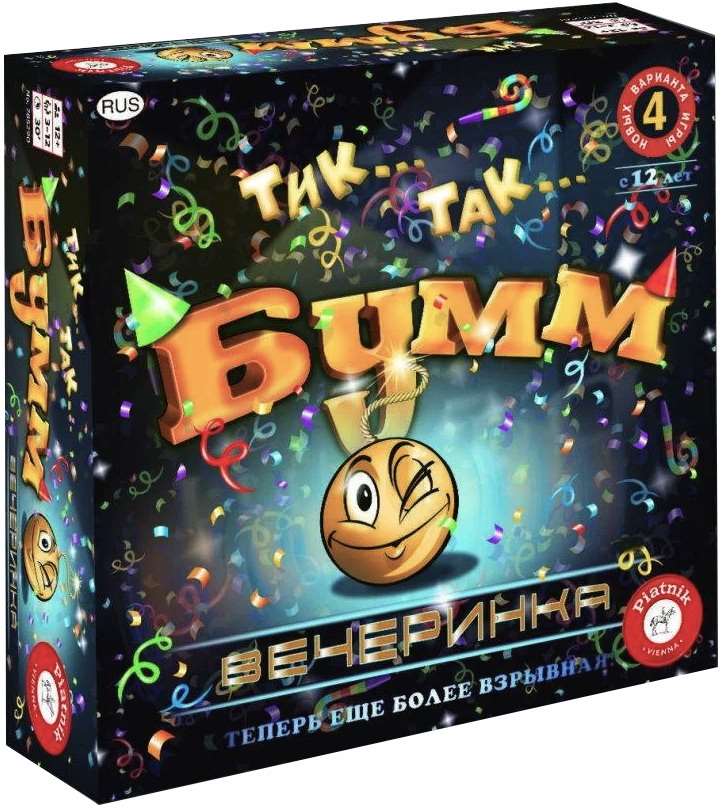 Настільна гра Тік... Так Бумм: Вечірка (Tic...Tac Boom: Party) (RU), бренду Piatnik, для 2-12 гравців, час гри < 30хв. - KUBIX