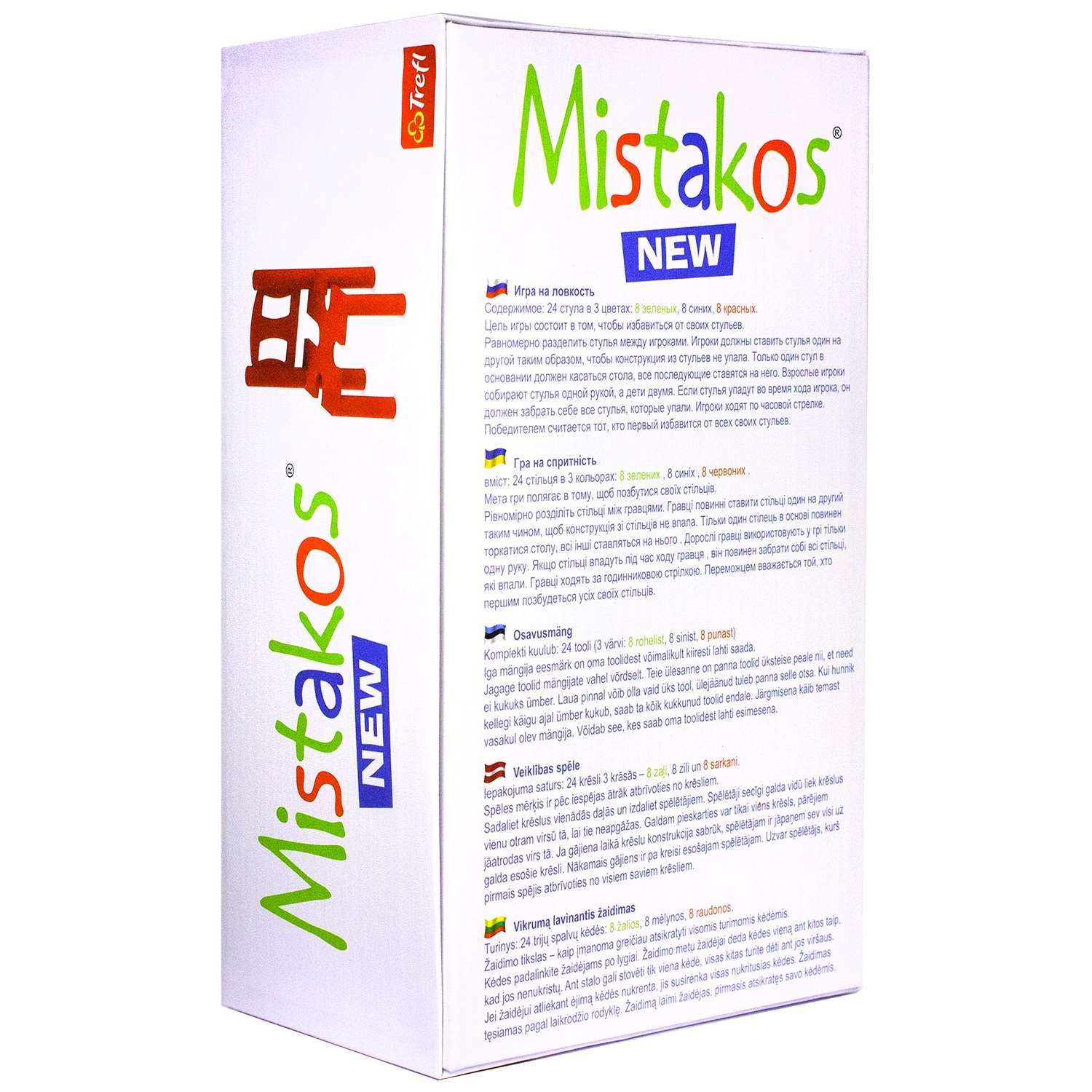 Настольная игра Mistakos: Стульчики, бренду Trefl, для 1-3 гравців, час гри < 30мин. - 2 - KUBIX 