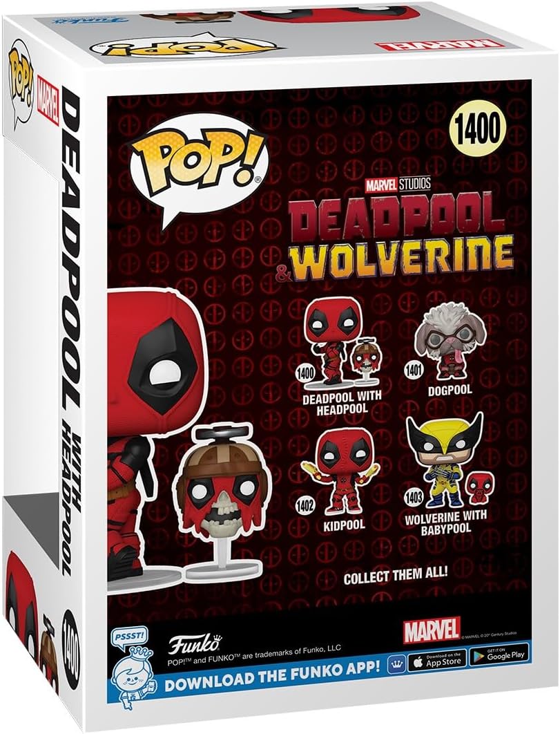 Ігрова фігурка FUNKO POP! Дедпул з Хедпулом Deadpool & Wolverine(Deadpool & Wolverine) Marvel #1400, бренду Funko - 2 - KUBIX 