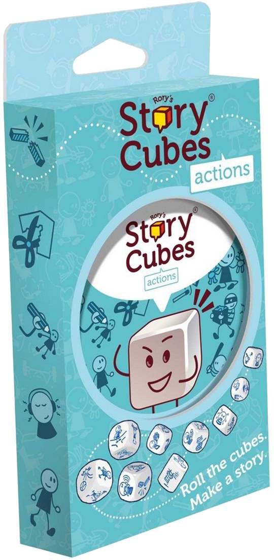 Настільна гра Кубики Історій Рорі: Дії (Rory's Story Cubes: Actions), бренду Asmodee, для 1-12 гравців, час гри < 30хв. - KUBIX